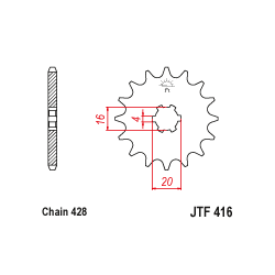 JTF416 első lánckerék