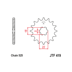 JTF419 első lánckerék