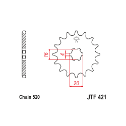 JTF421 első lánckerék