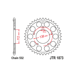 JTR1873 Hátsó lánckerék