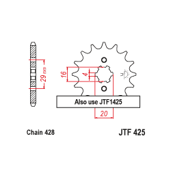 JTF425 első lánckerék