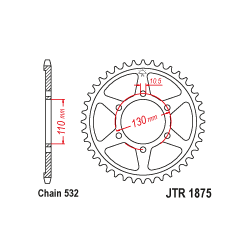 JTR1875 Hátsó lánckerék