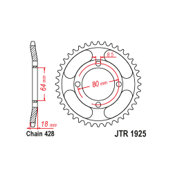 JTR1925 Hátsó lánckerék