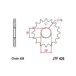 JTF426 első lánckerék