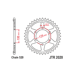 JTR2020 Hátsó lánckerék