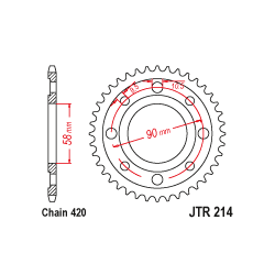 JTR214 Hátsó lánckerék