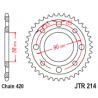 JTR214 Hátsó lánckerék