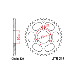 JTR216 Hátsó lánckerék