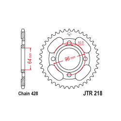 JTR218  Hátsó lánckerék