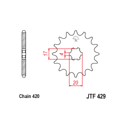 JTF429 első lánckerék