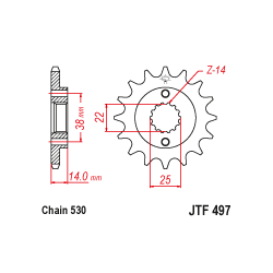 JTF497 első lánckerék
