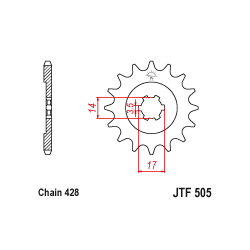 JTF505 első lánckerék