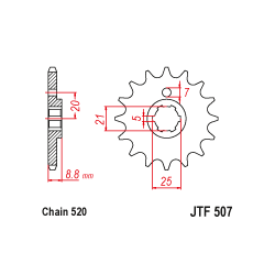 JTF507 első lánckerék