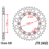 JTR245/2 Hátsó lánckerék