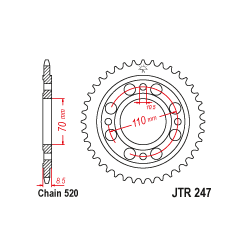 JTR247 Hátsó lánckerék