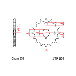 JTF509 első lánckerék