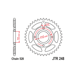 JTR248 Hátsó lánckerék