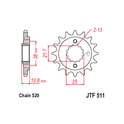 JTF511 első lánckerék