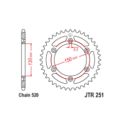 JTR251 Hátsó lánckerék