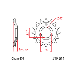 JTF514 első lánckerék