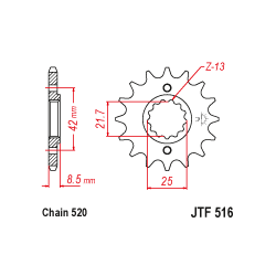 JTF516 első lánckerék