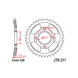 JTR271 Hátsó lánckerék