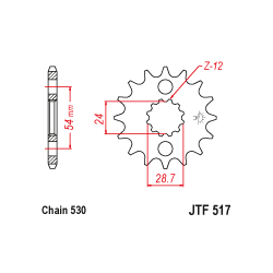 JTF517 első lánckerék