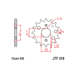 JTF519 első lánckerék