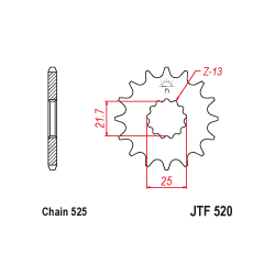 JTF520 első lánckerék