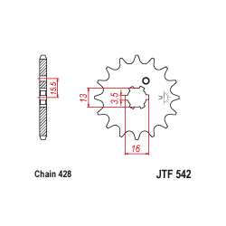 JTF542 első lánckerék