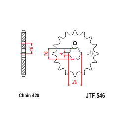 JTF546 első lánckerék
