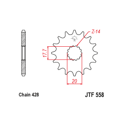 JTF558 első lánckerék