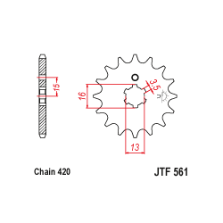 JTF561 első lánckerék