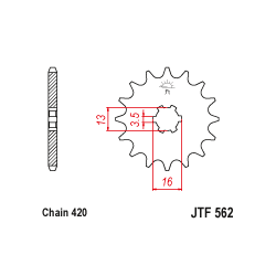 JTF562 első lánckerék