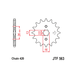 JTF563 első lánckerék