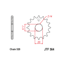 JTF564 első lánckerék