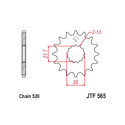 JTF565 első lánckerék