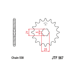 JTF567 első lánckerék