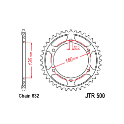 JTR500 Hátsó lánckerék