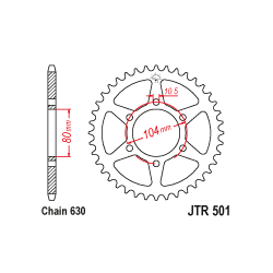 JTR501 Hátsó lánckerék
