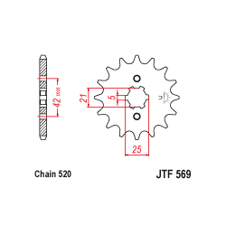 JTF569 első lánckerék