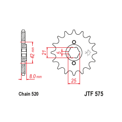 JTF575 első lánckerék