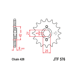 JTF576 első lánckerék