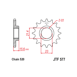 JTF577 első lánckerék