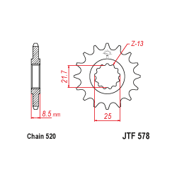 JTF578 első lánckerék