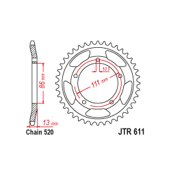 JTR611 Hátsó lánckerék