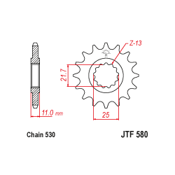 JTF580 első lánckerék