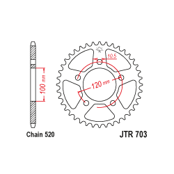 JTR703 Hátaó lánckerék