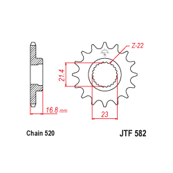 JTF582 első lánckerék