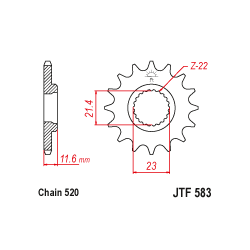 JTF583 első lánckerék